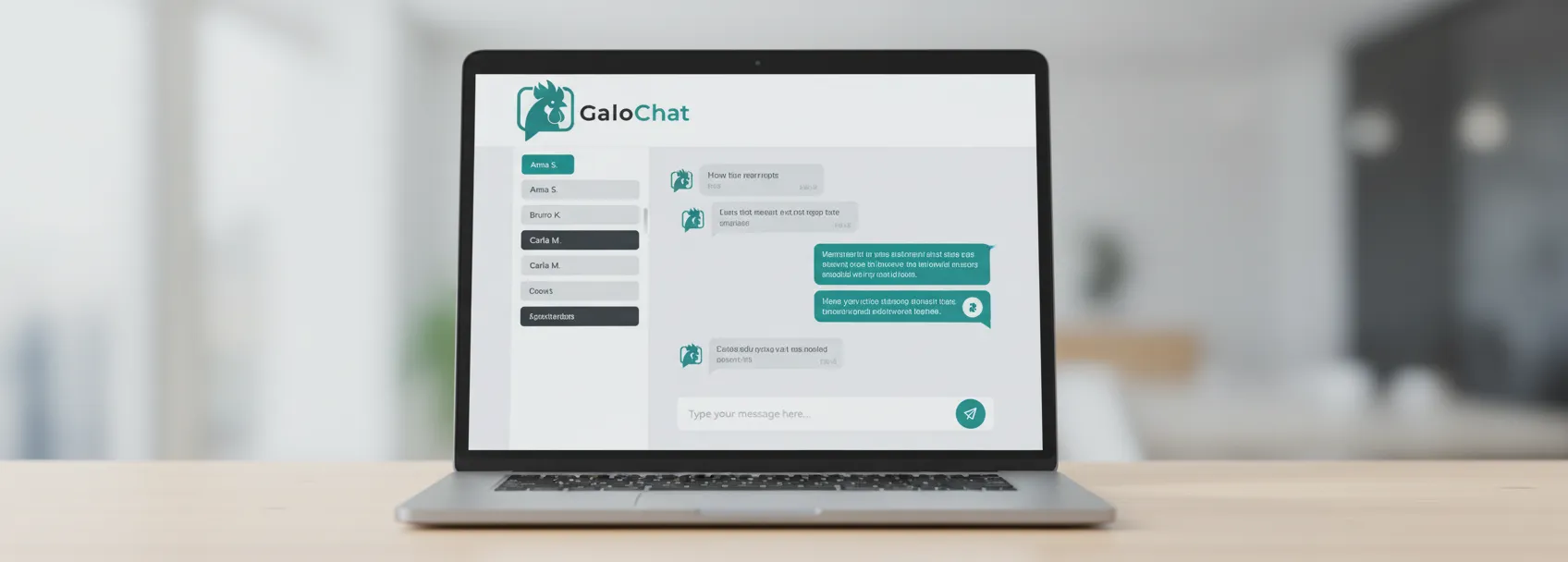 Clean corporate chat interface